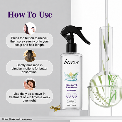 Rosemary Water with Rice Water |100% Natural Extract