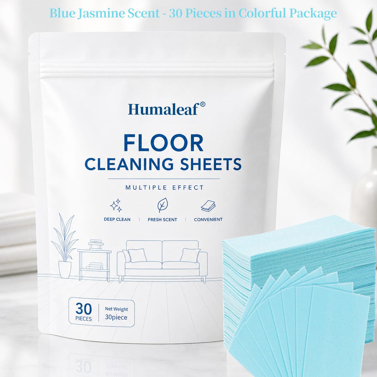 30-Pieces Multi-Effect Floor Cleaning Sheets