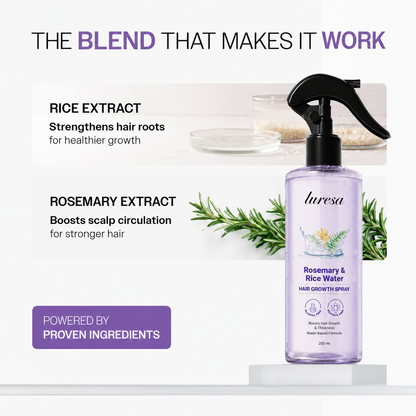 Rosemary Water with Rice Water |100% Natural Extract