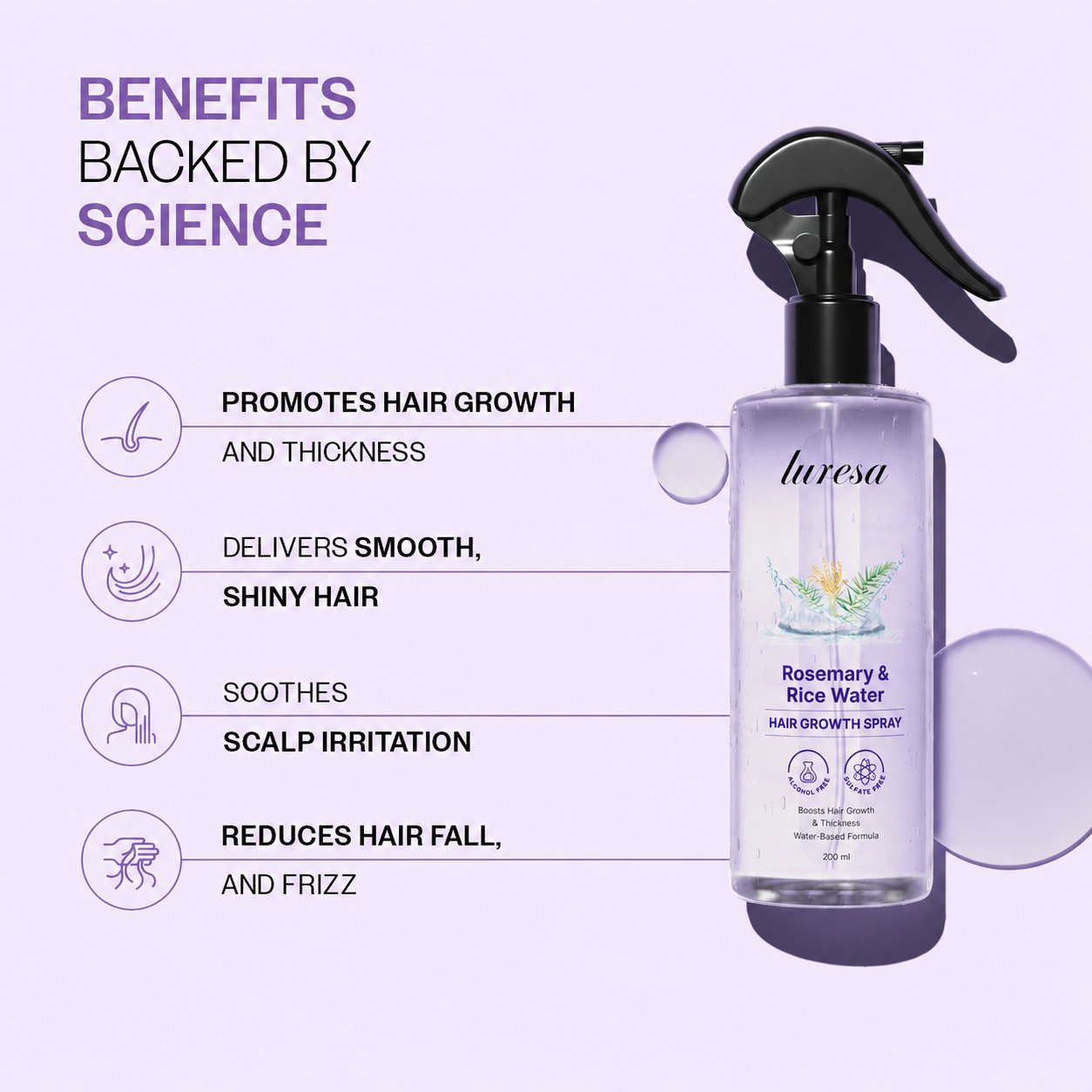 Rosemary Water with Rice Water |100% Natural Extract